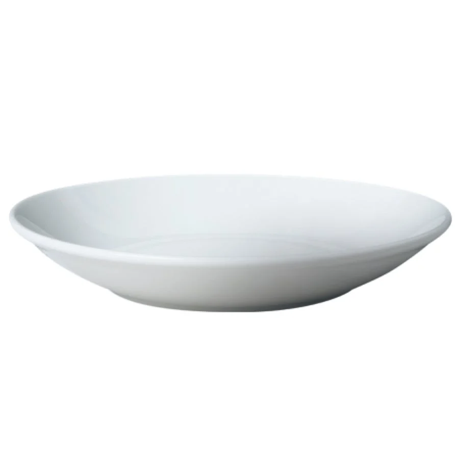 Plates, V Type, 8 Inch, White, Porcelain,8 - 6 COUNT