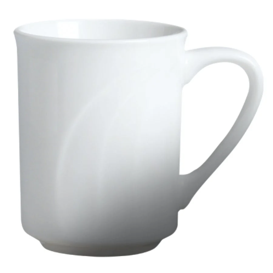 Mugs, 12 Ounce, White, Porcelain,6 - 6 COUNT