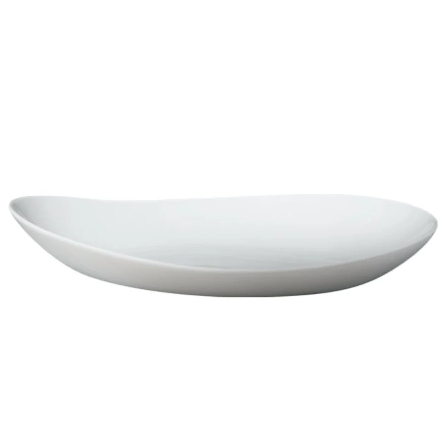 Plates, 7.50 Inch, White, Porcelain, Egg-Shape,6 - 6 COUNT