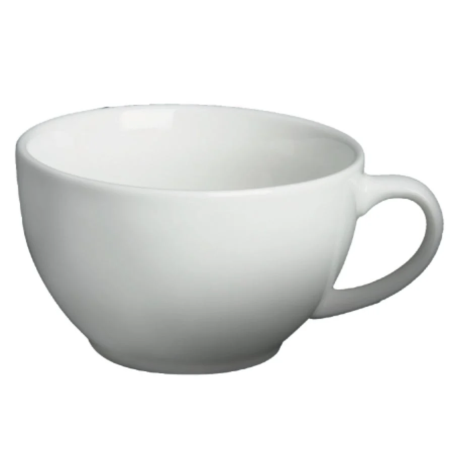 Cups, Cappuccino, 8 Ounce, White, Porcelain,6 - 6 COUNT