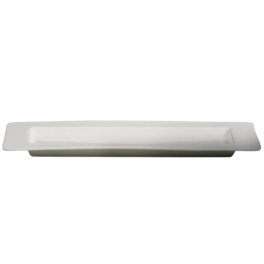 Platters, 11.75 Inch, Narrow Rim, White, Porcelain, Rectangular,12 - 1 COUNT