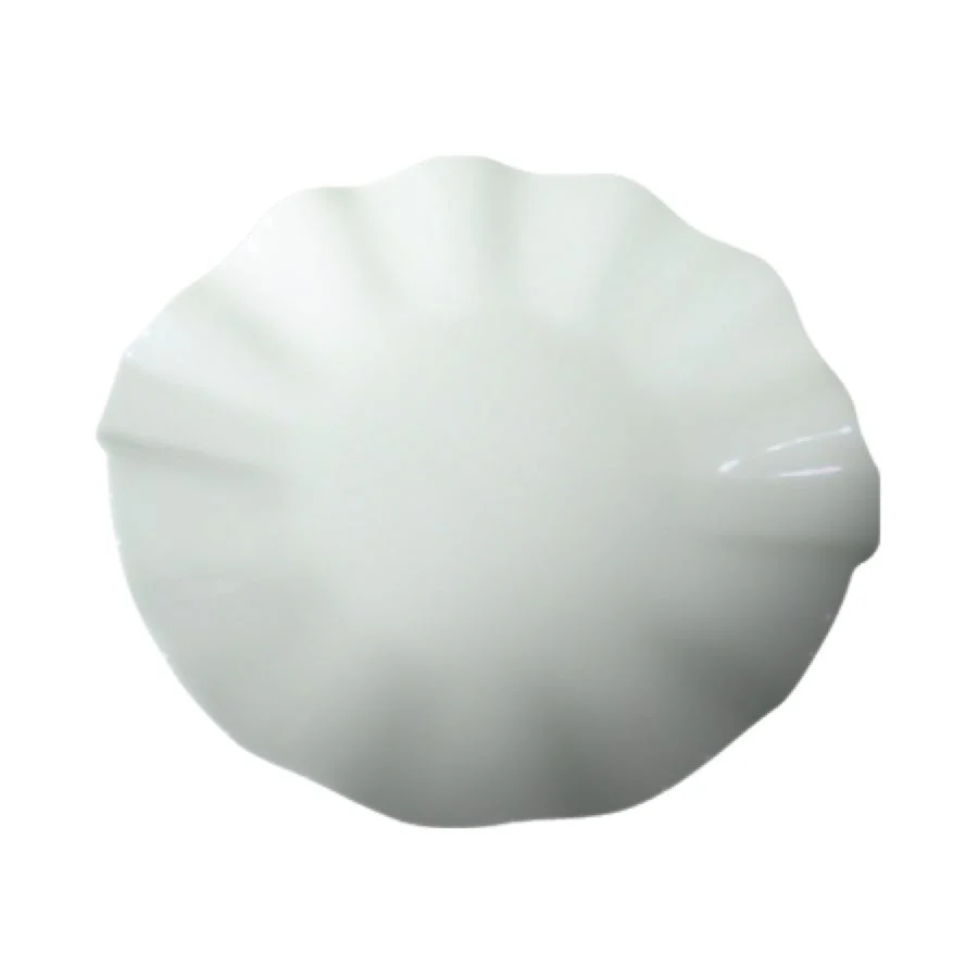 Plates, 12 Inch, White, Porcelain, Wavy,6 - 2 COUNT