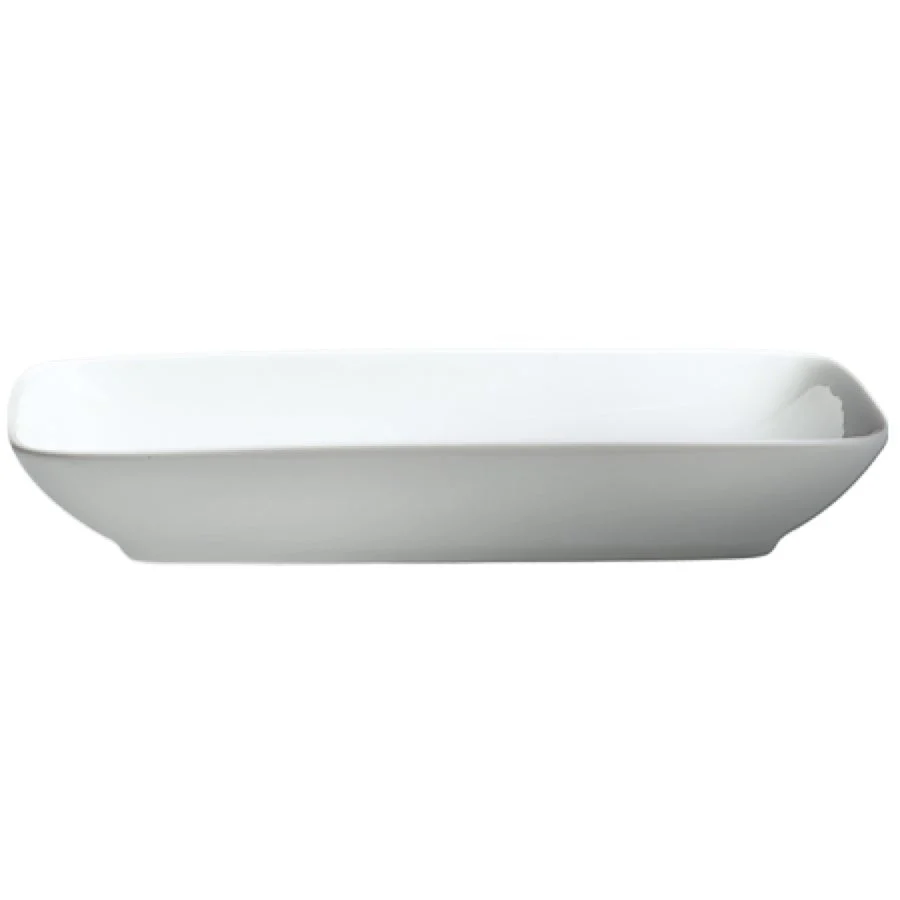 Plates, 10 x 6.38 Inch, White, Porcelain, Rectangular,4 - 6 COUNT