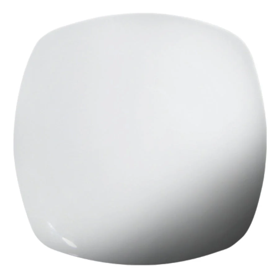 Plates, Coupe, 7.25 Inch, White, Porcelain, Square,4 - 6 COUNT