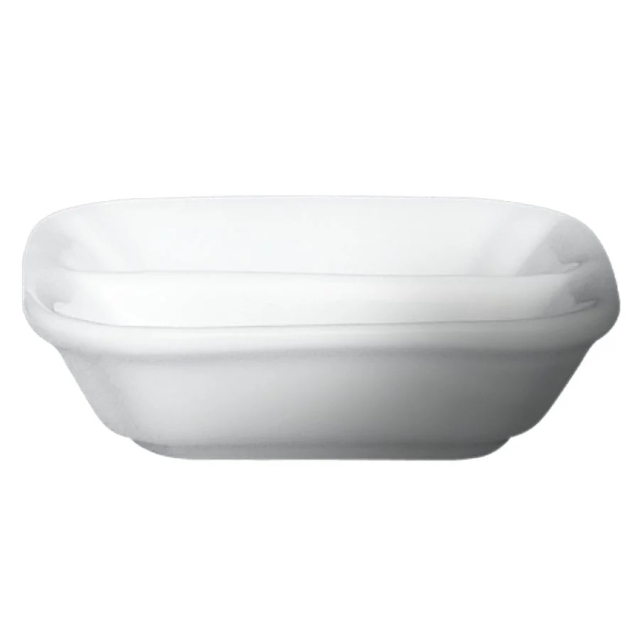 Dishes, 2-Compartment, 3 x 3 Inch, White, Porcelain,12 - 12 COUNT