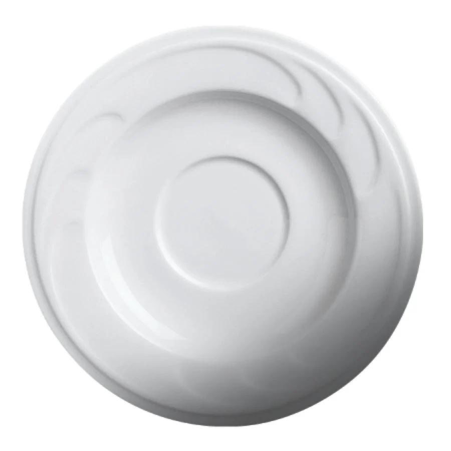 Saucers, 6 Inch, White, Porcelain, Embossed,6 - 12 COUNT