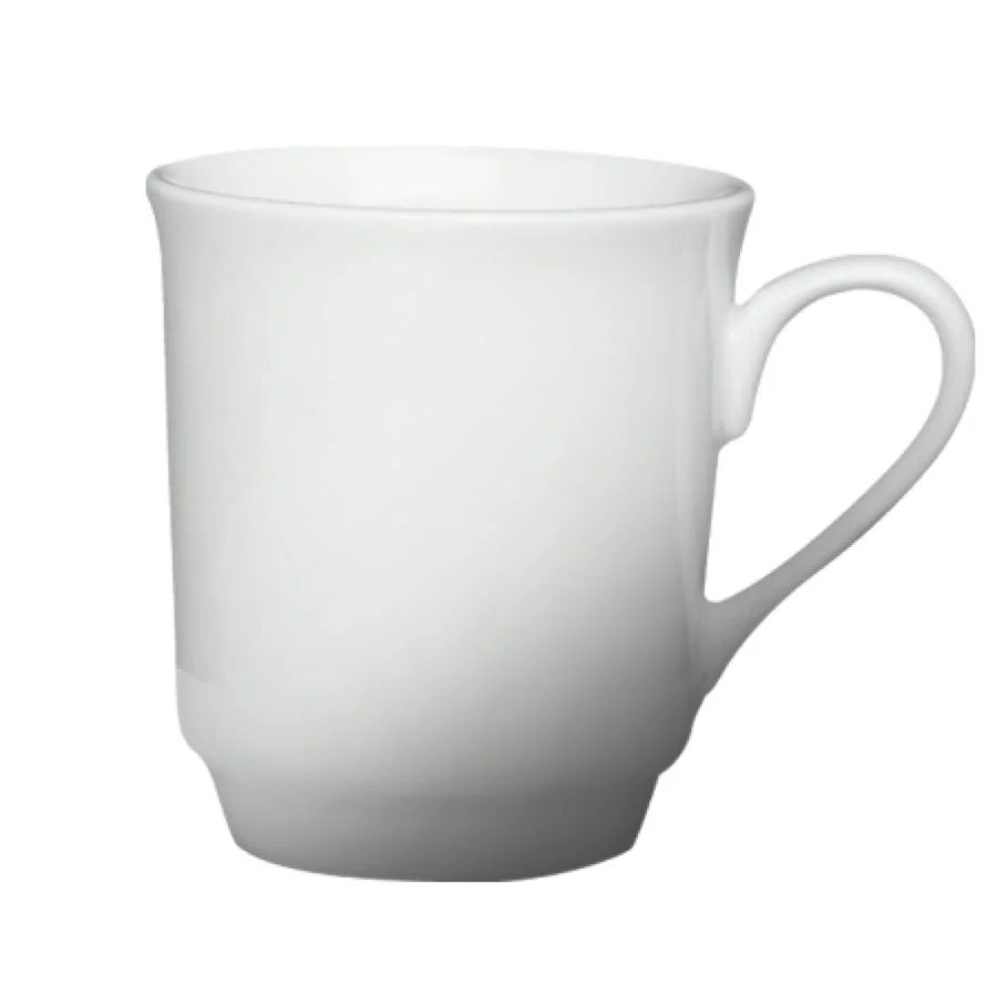 Cups, 9 Ounce, White, Porcelain,6 - 6 COUNT