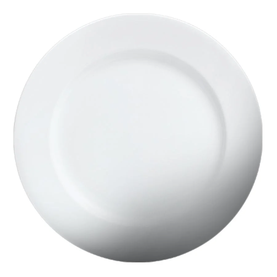 Plates, 10.25 Inch, Mid Rim, White, Porcelain,6 - 4 COUNT