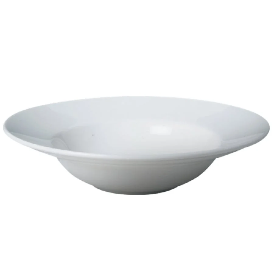 Plates, Soup, V Type, 9.75 Inch, White, Porcelain,6 - 4 COUNT