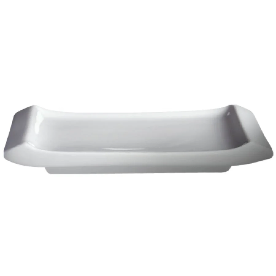 Platters, 8.50 x 5.75 Inch, White, Porcelain, Rectangular,6 - 4 COUNT