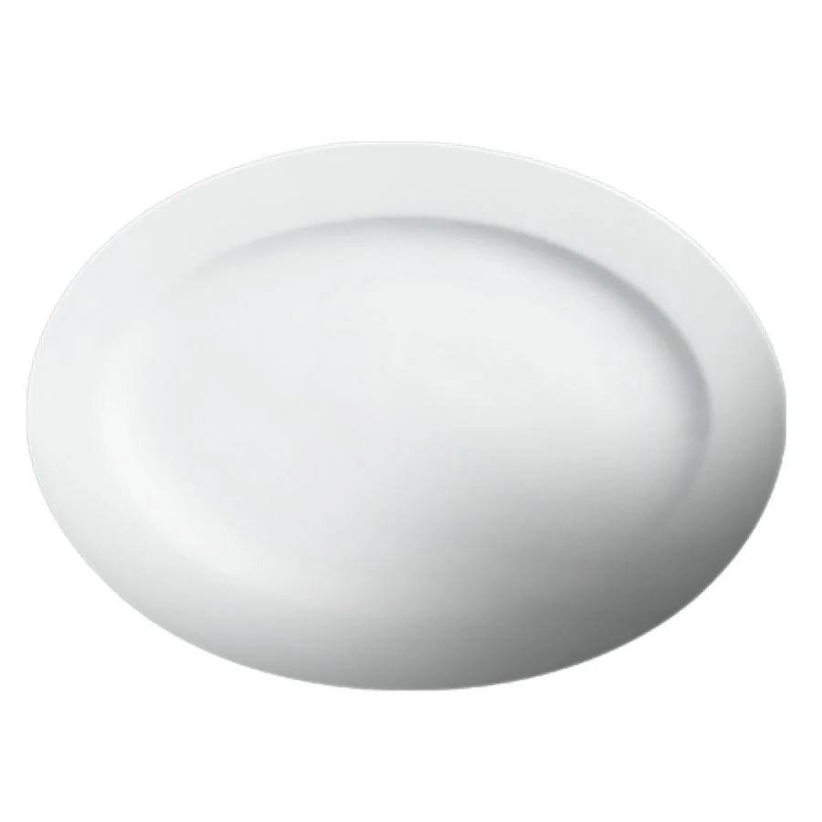 Platters, 14 Inch, White, Porcelain, Oval,6 - 2 COUNT