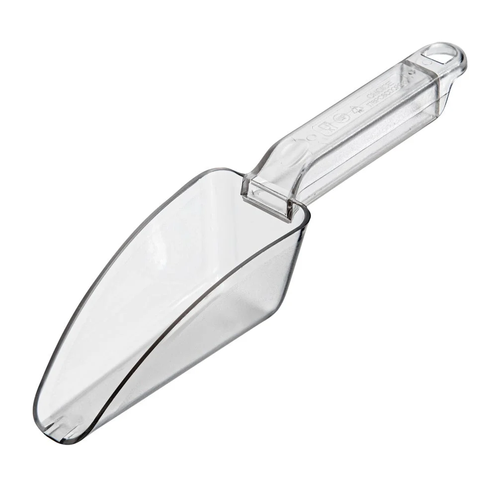 Ice Scoop, 6 Ounce, Plastic, Clear, 10 x 2.5 x 2.5 Inch,1 - 1 EACH