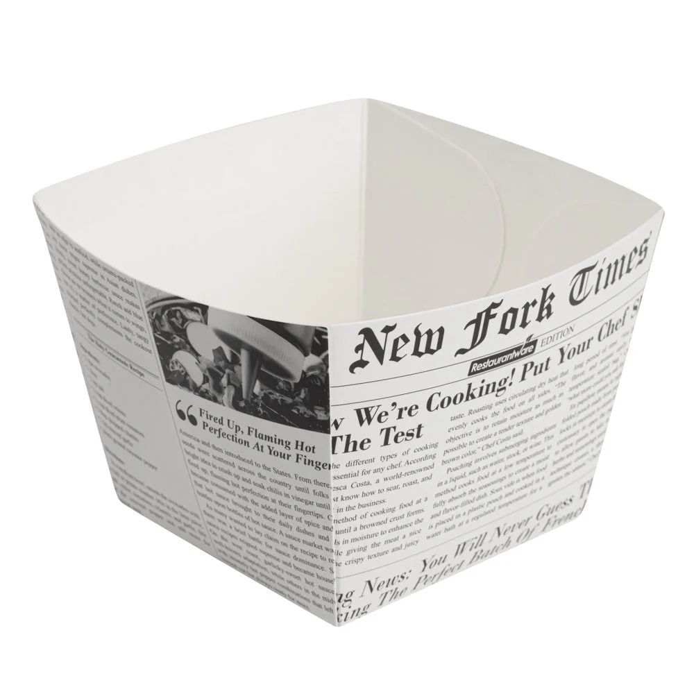Boxes, Snack, 4.25 4.25 x 3.25 Inch, Paper, Newsprint, Square,1 - 200 COUNT