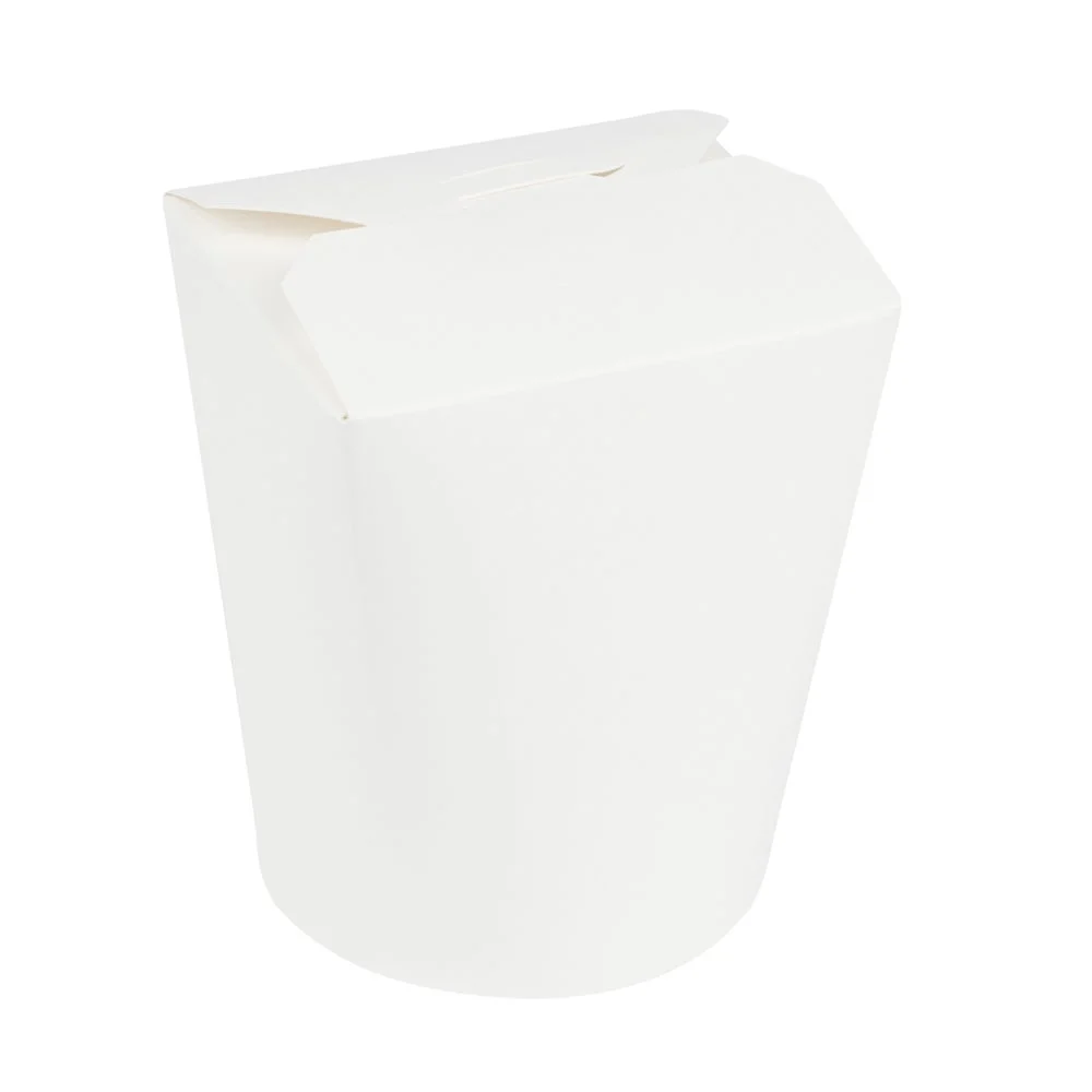 Containers, Noodle Take-Out, 16 Ounce, Paper, White, Round, 3.25 x 3 x 4 Inch,1 - 200 COUNT
