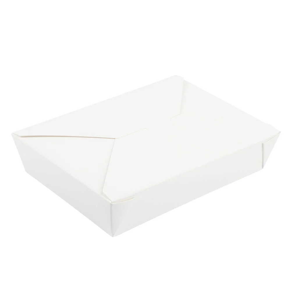 Containers, Take-Out, 49 Ounce, Paper, White, Rectangular, 8.5 x 6.25 x 2 Inch,1 - 50 COUNT