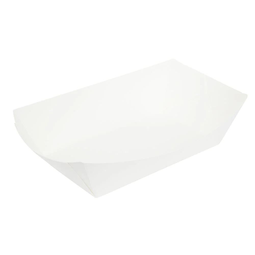 Trays, 6.5 x 3.75 x 2.25 Inch, Paper, White, Boat,1 - 200 COUNT