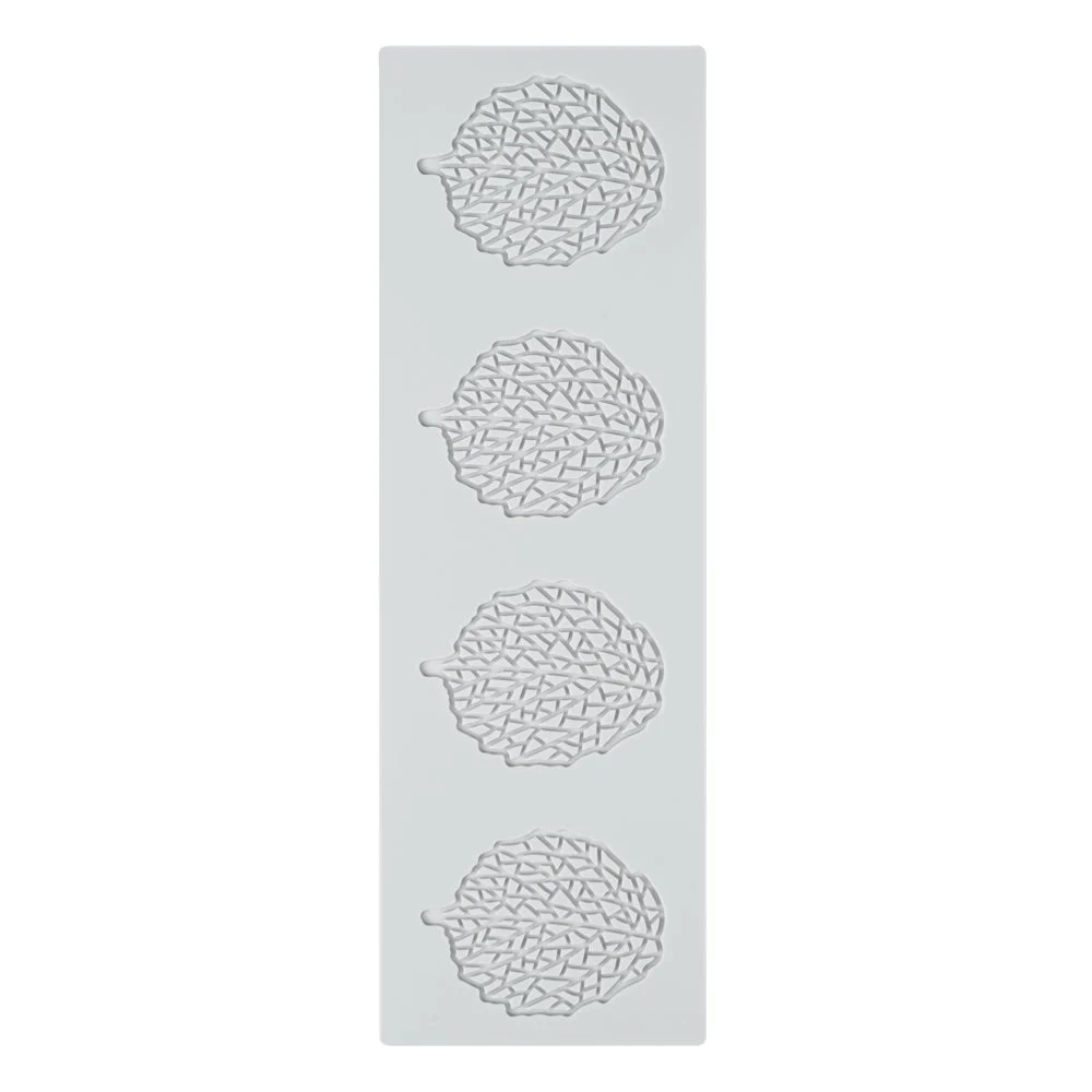 Mat, Fondant Impression, 11.60 x 3.80 Inch, Autumn Leaf, Silicone, Gray,1 - 1 EACH