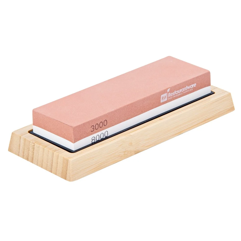 Sharpener Set, Knife, Two-Sided, 3000 & 8000 Grit, with Non-Slip Base,1 - 1 EACH