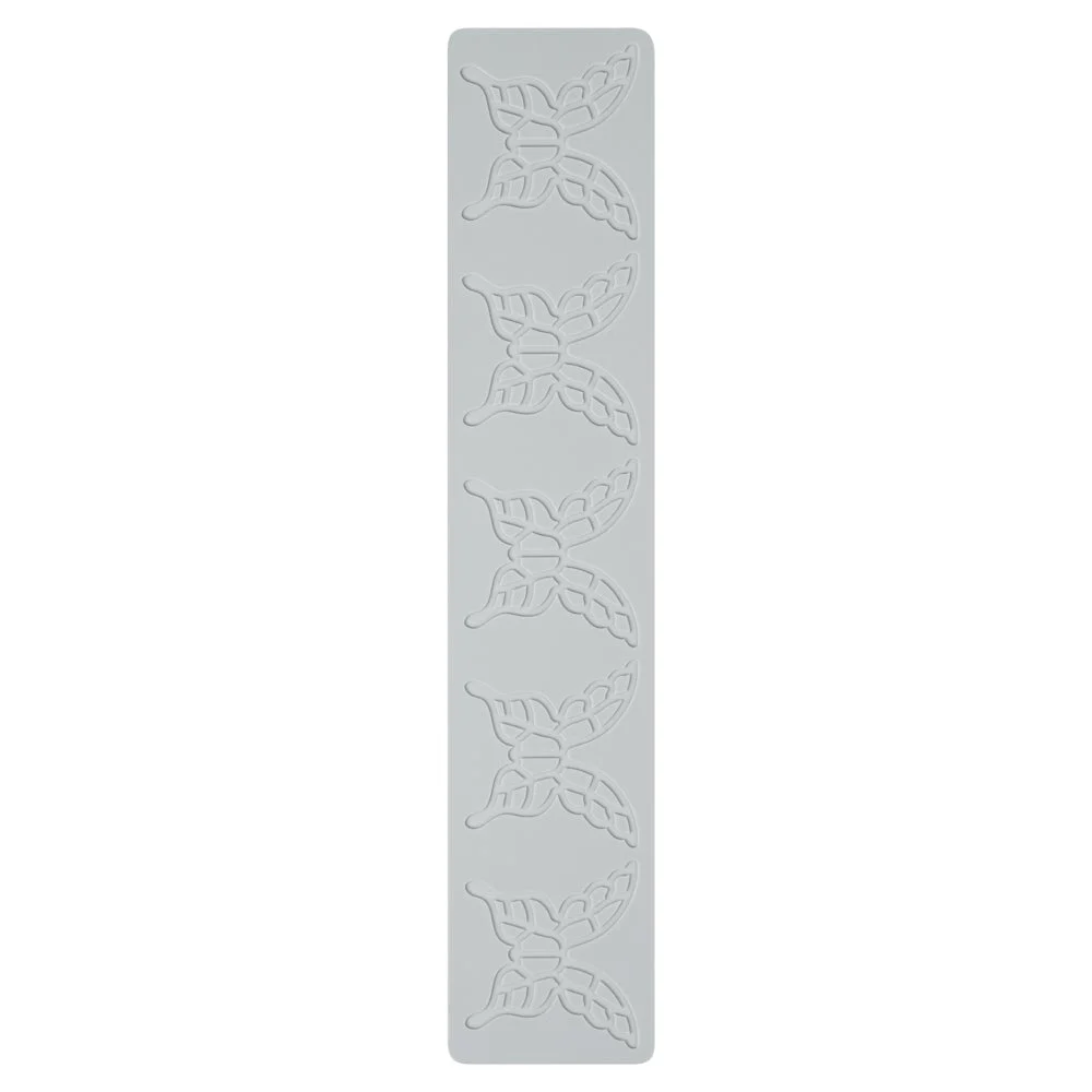 Mat, Fondant Impression, 15.20 x 3 Inch, Butterfly, Silicone, Gray,1 - 1 EACH