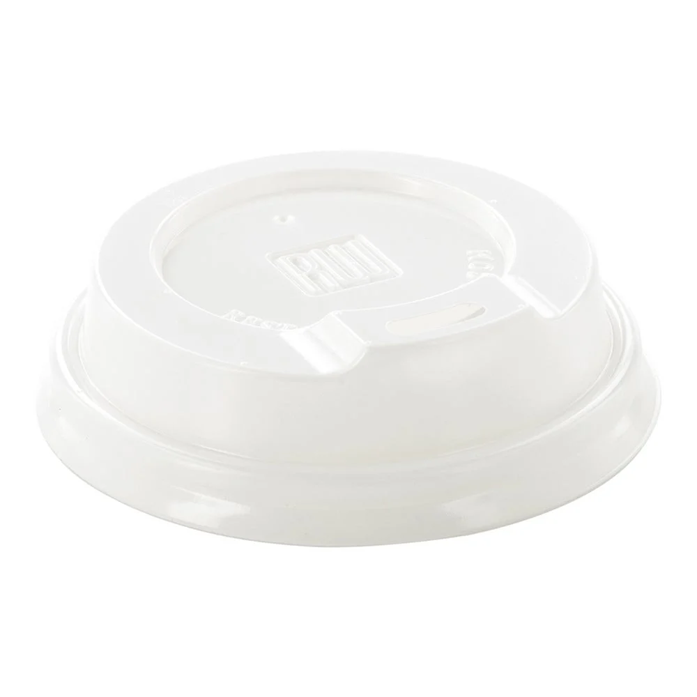 Lids, Coffee Cup, 2.5 x 2.5 x 0.5 Inch, Plastic, White, for 4 Ounce Cups,1 - 25 COUNT