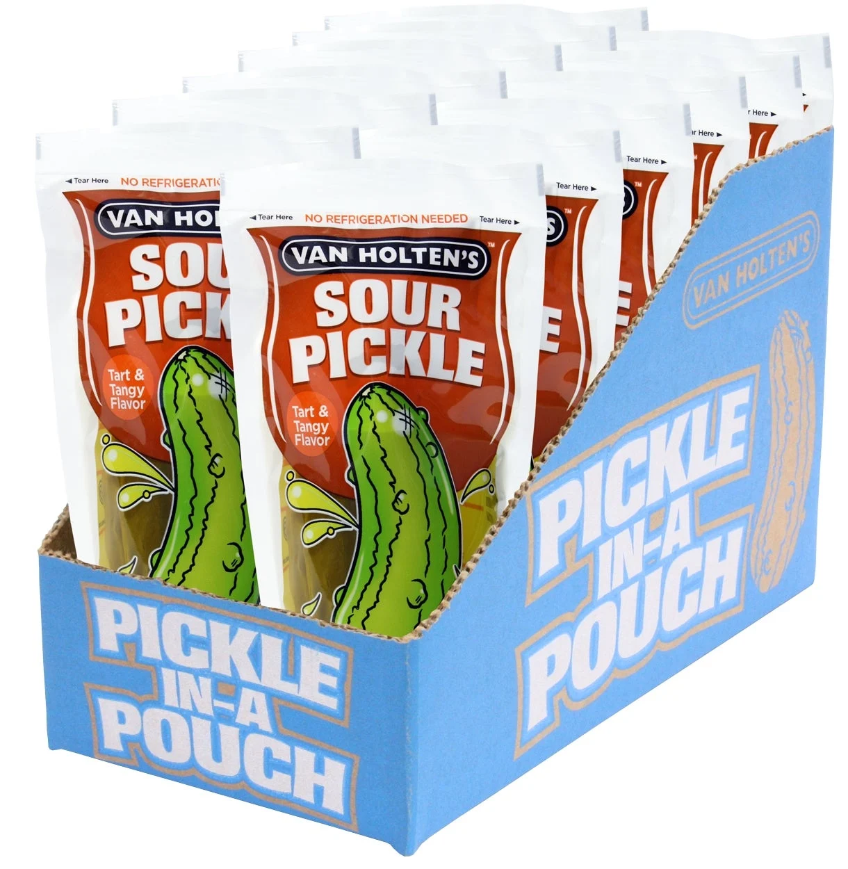 Pickles, Whole, Sour, Large, Individually Wrapped,12 - 1 COUNT