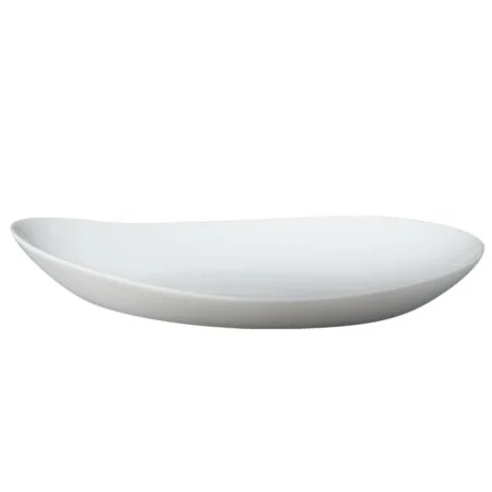 Plates, Porcelain, 15 Inch, Classic White, Egg-Shaped,6 - 1 COUNT