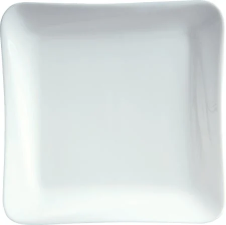 Plates, Porcelain, 9.88 Inch, Classic White, Square Slant,2 - 6 COUNT