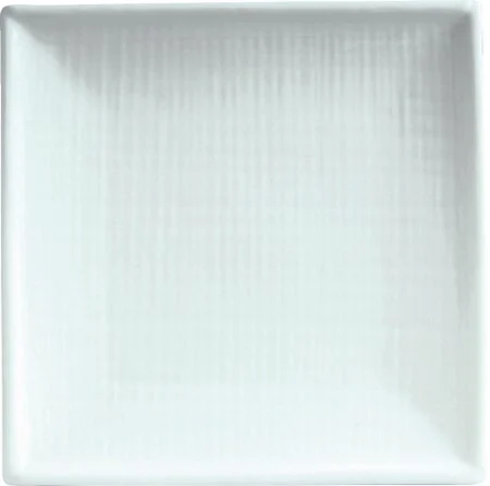 Plates, Coupe, Porcelain, 11.75 Inch, Classic White, Square, Embossed,6 - 2 COUNT
