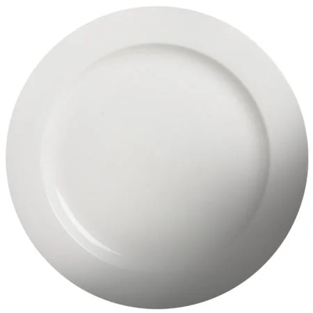 Plates, Porcelain, 12 Inch, Classic White, Rim,6 - 2 COUNT
