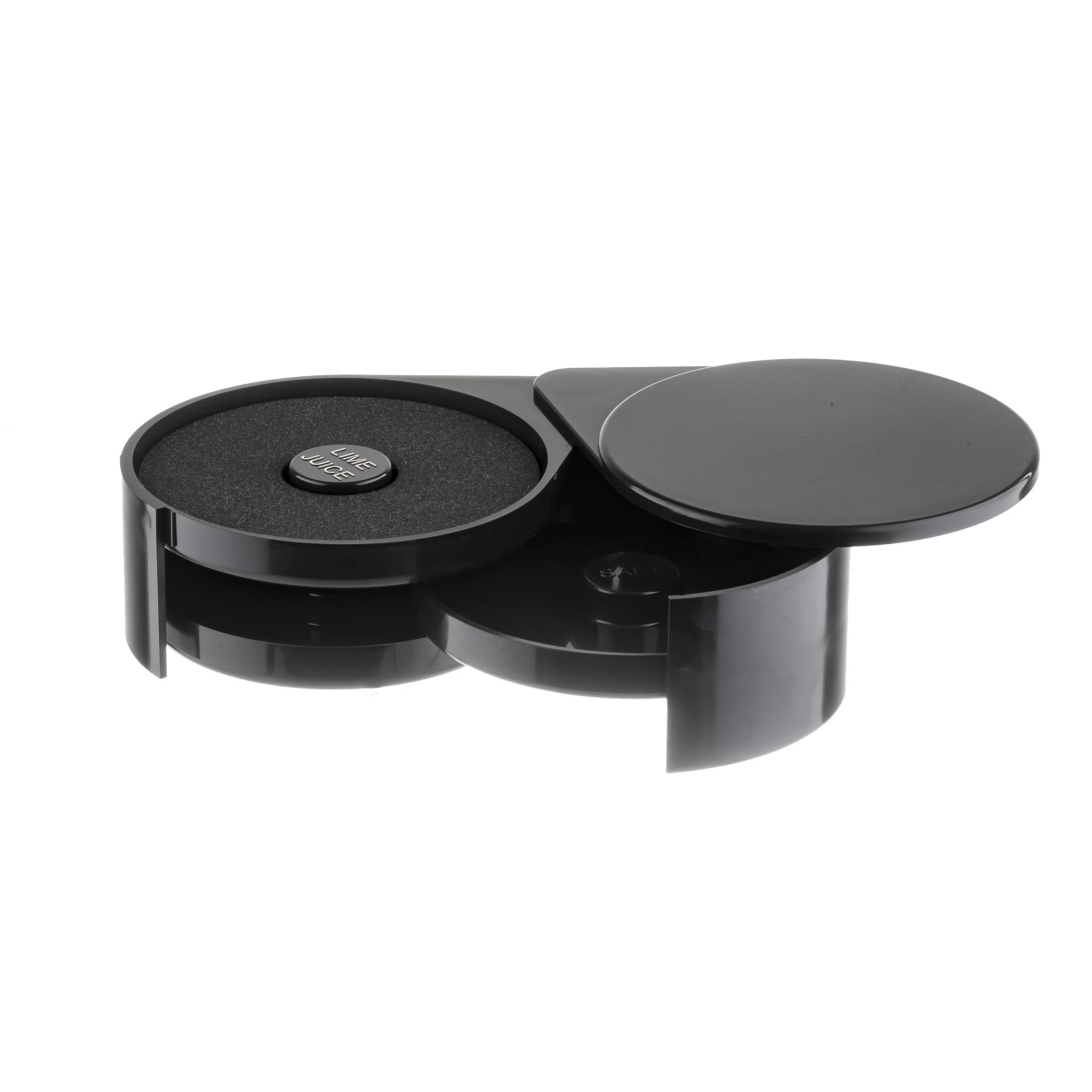 Glass Rimmer, 3-Level, Black, Plastic, with Swing-Out Trays,1 - 1 EACH