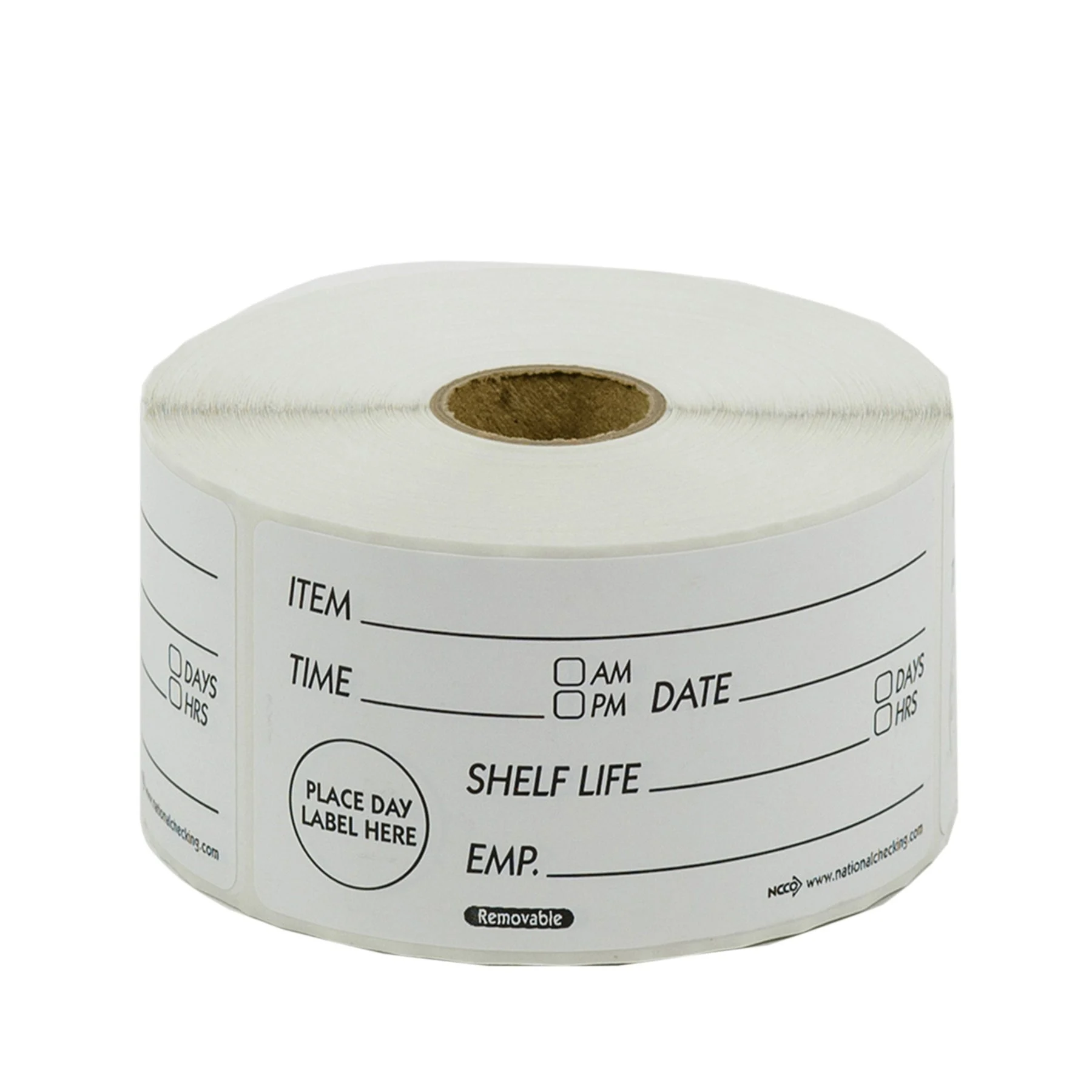 Labels, Shelf-Life, 2 x 4 Inch, Removeable, White with Black Front, Rectangular,1 - 500 COUNT