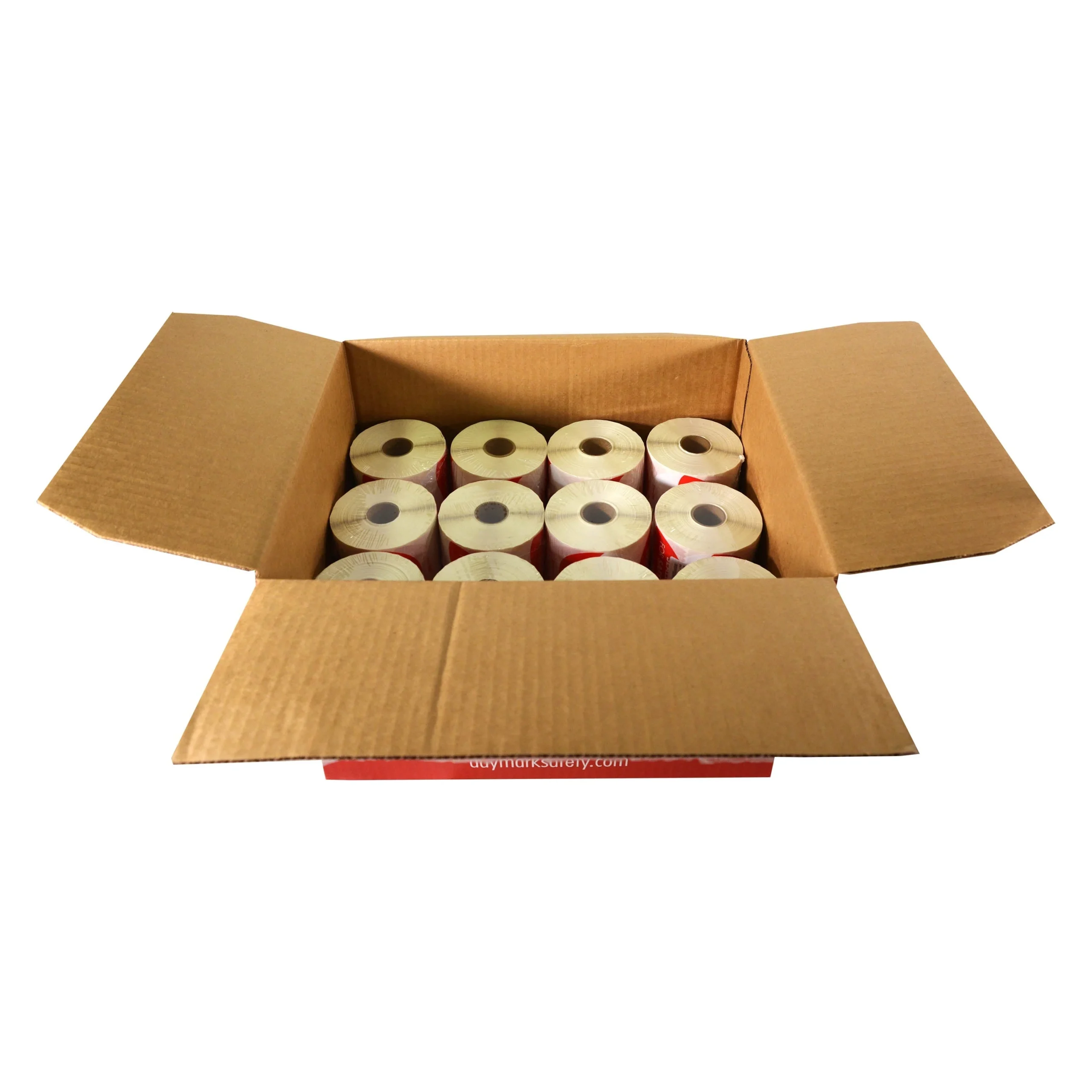 Labels, 3 Inch, Permanent, White & Red, Round,24 - 500 COUNT