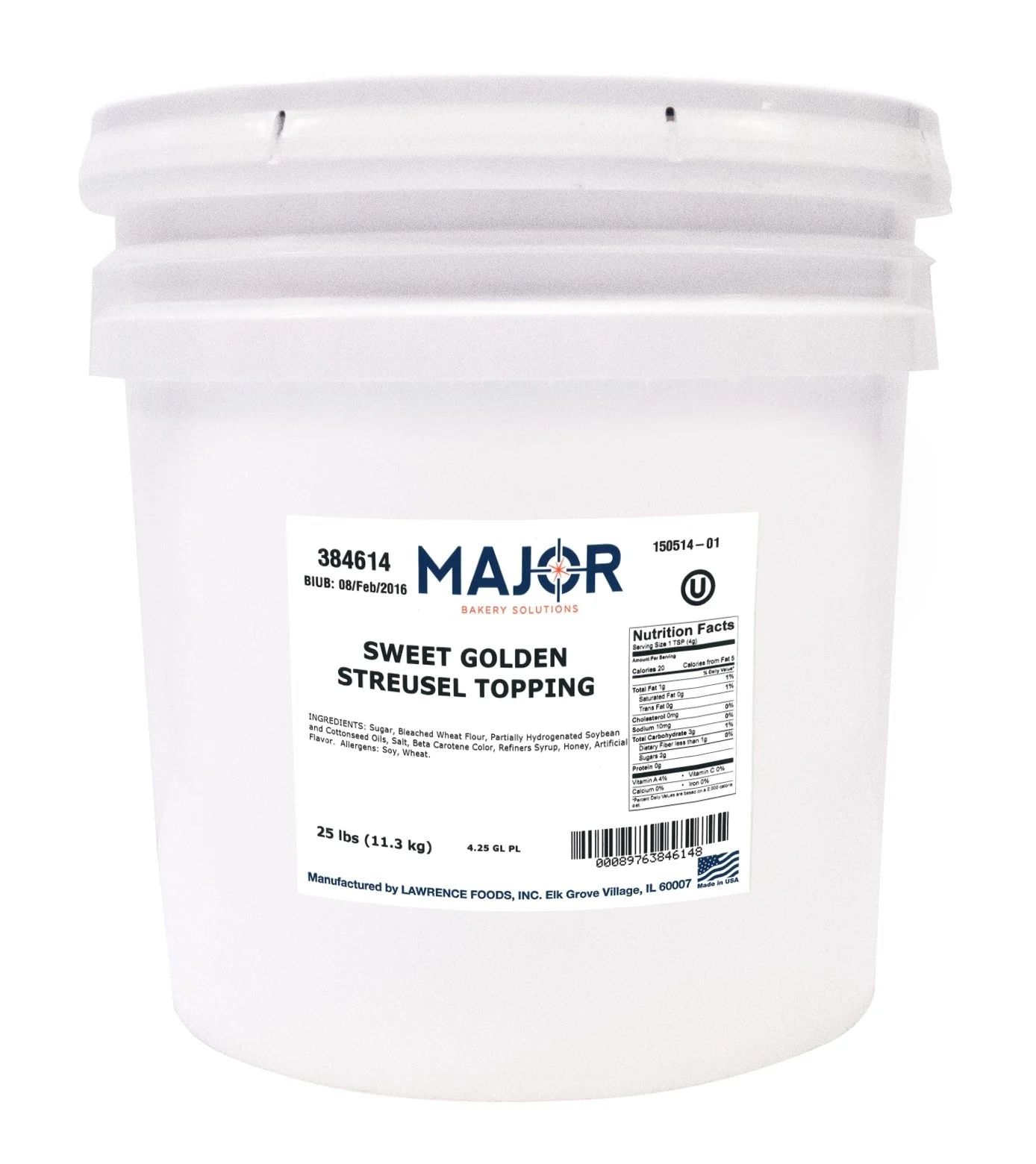 Topping, Streusel, Sweet Golden,1 - 25 POUND