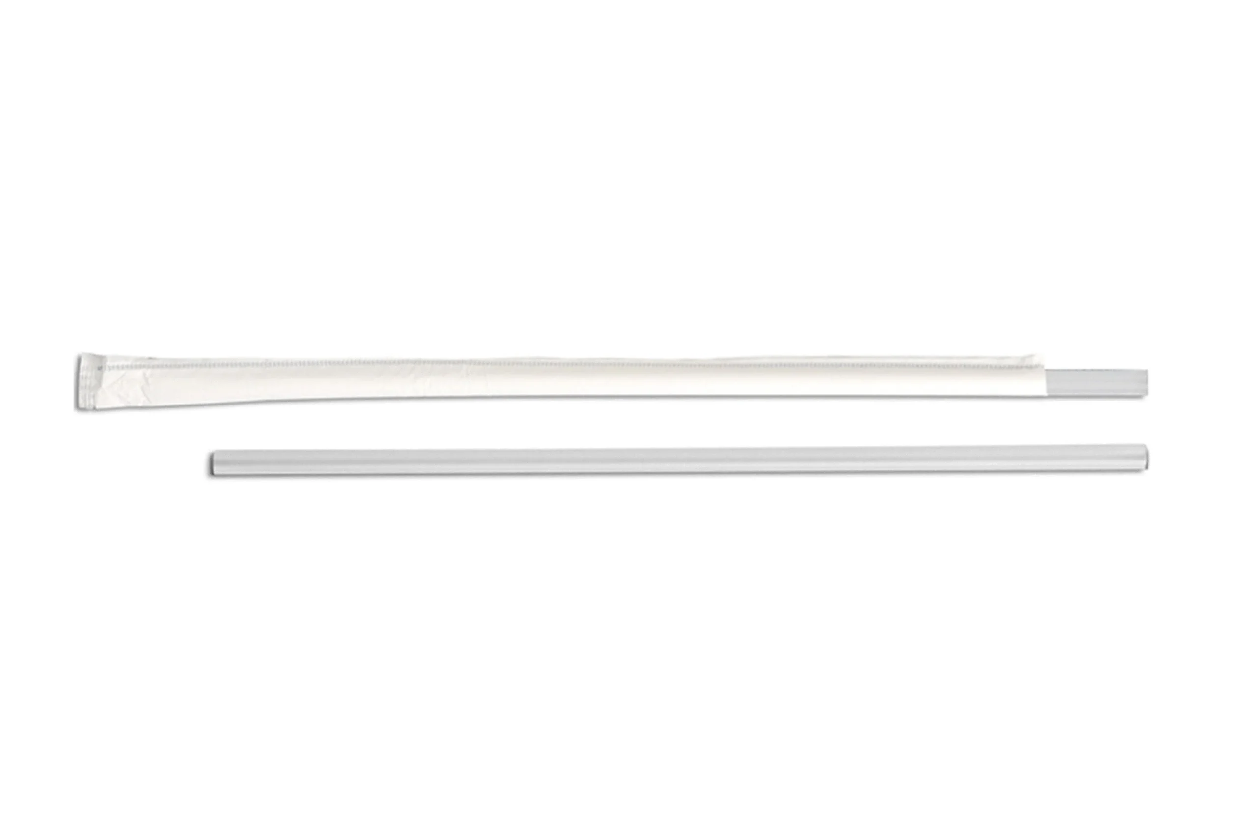 Straws, Jumbo, 10.25 Inch, Plastic, Translucent, Paper Wrapped,4 - 500 COUNT