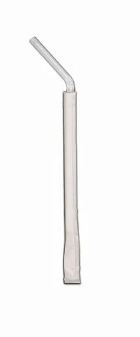 Straws, Flex, 7.75 Inch, Plastic, White, Paper Wrapped,25 - 400 COUNT