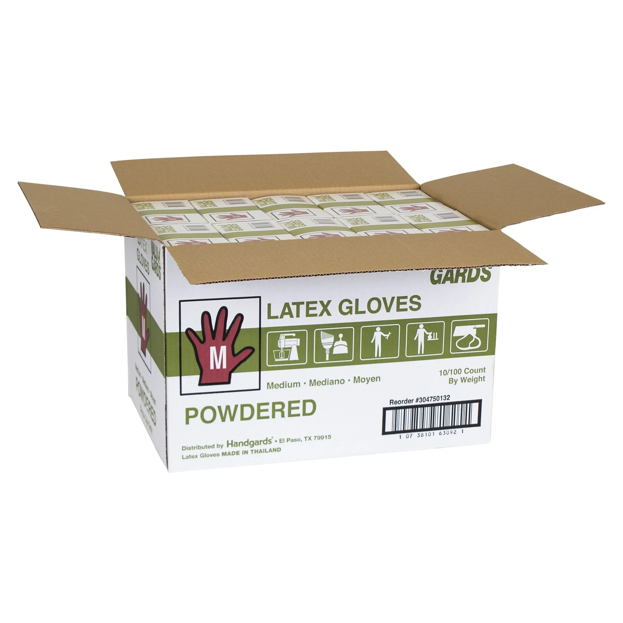 Gloves, Latex, Medium, Powder, Ivory,10 - 100 COUNT