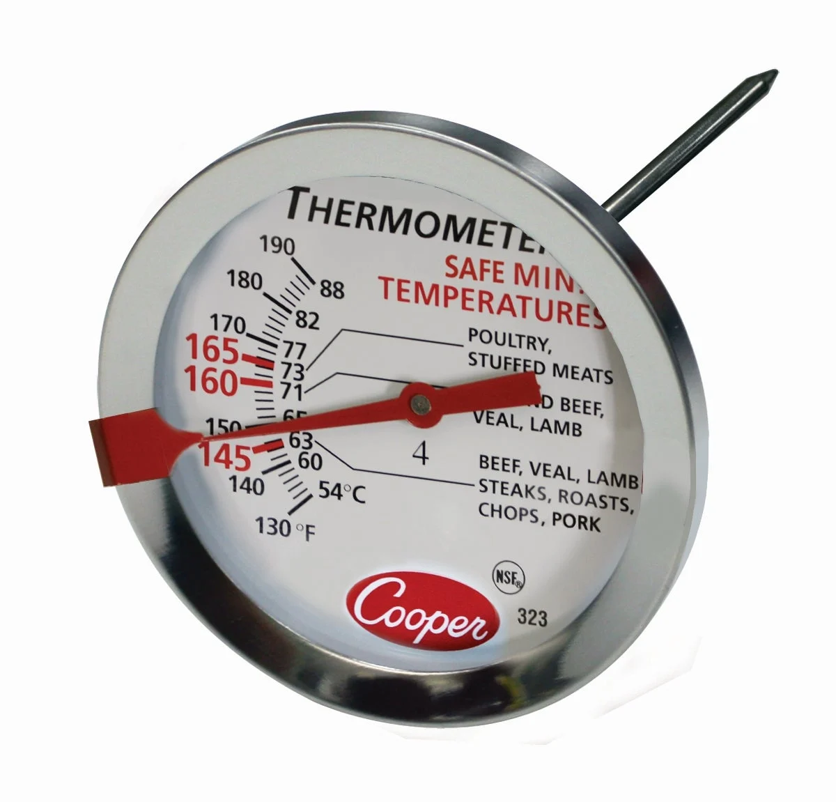 Thermometer, Meat Foodservice, 130 - 190 Degree Fahrenheit,1 - 1 EACH