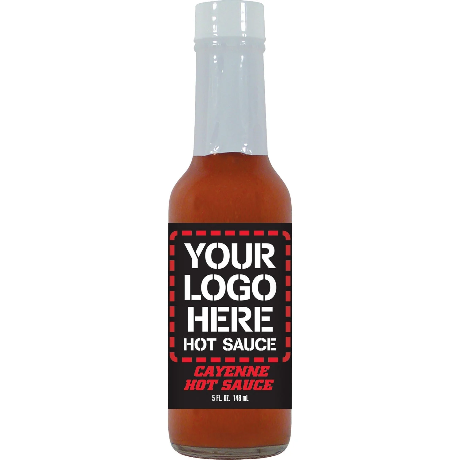 Sauce, Hot, Cayenne, Custom Label,24 - 5 FLUID