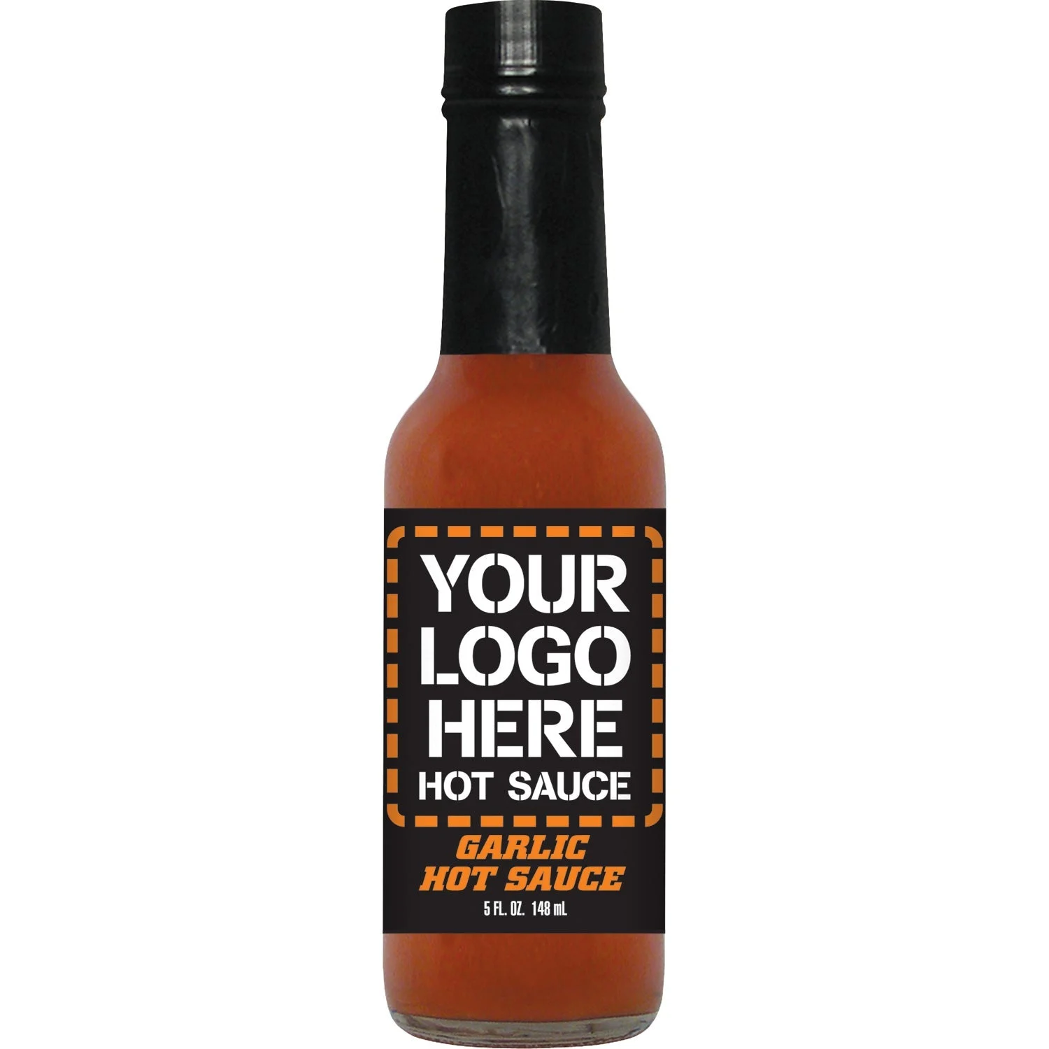Sauce, Hot, Garlic, Custom Label,24 - 5 FLUID