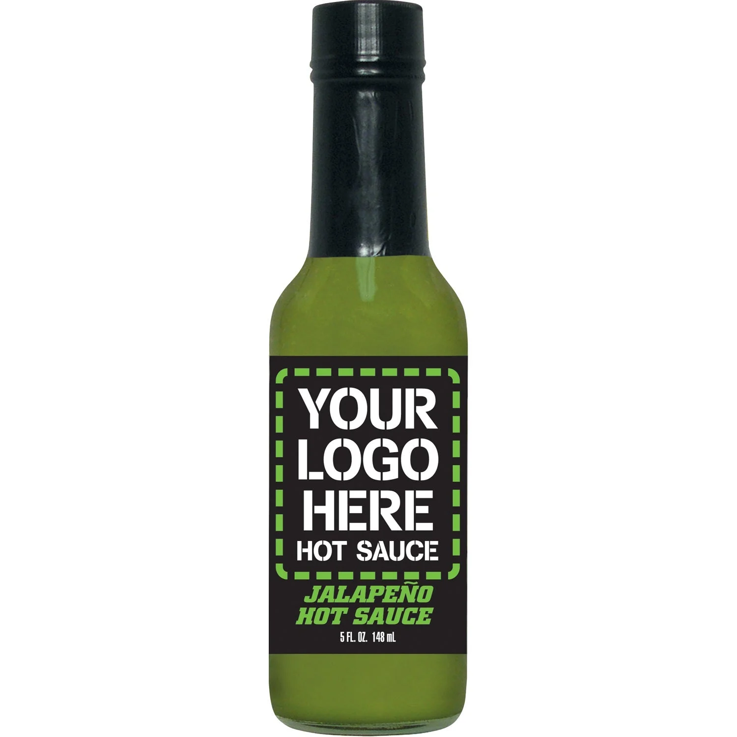 Sauce, Hot, Jalapeno, Custom Label,24 - 5 FLUID