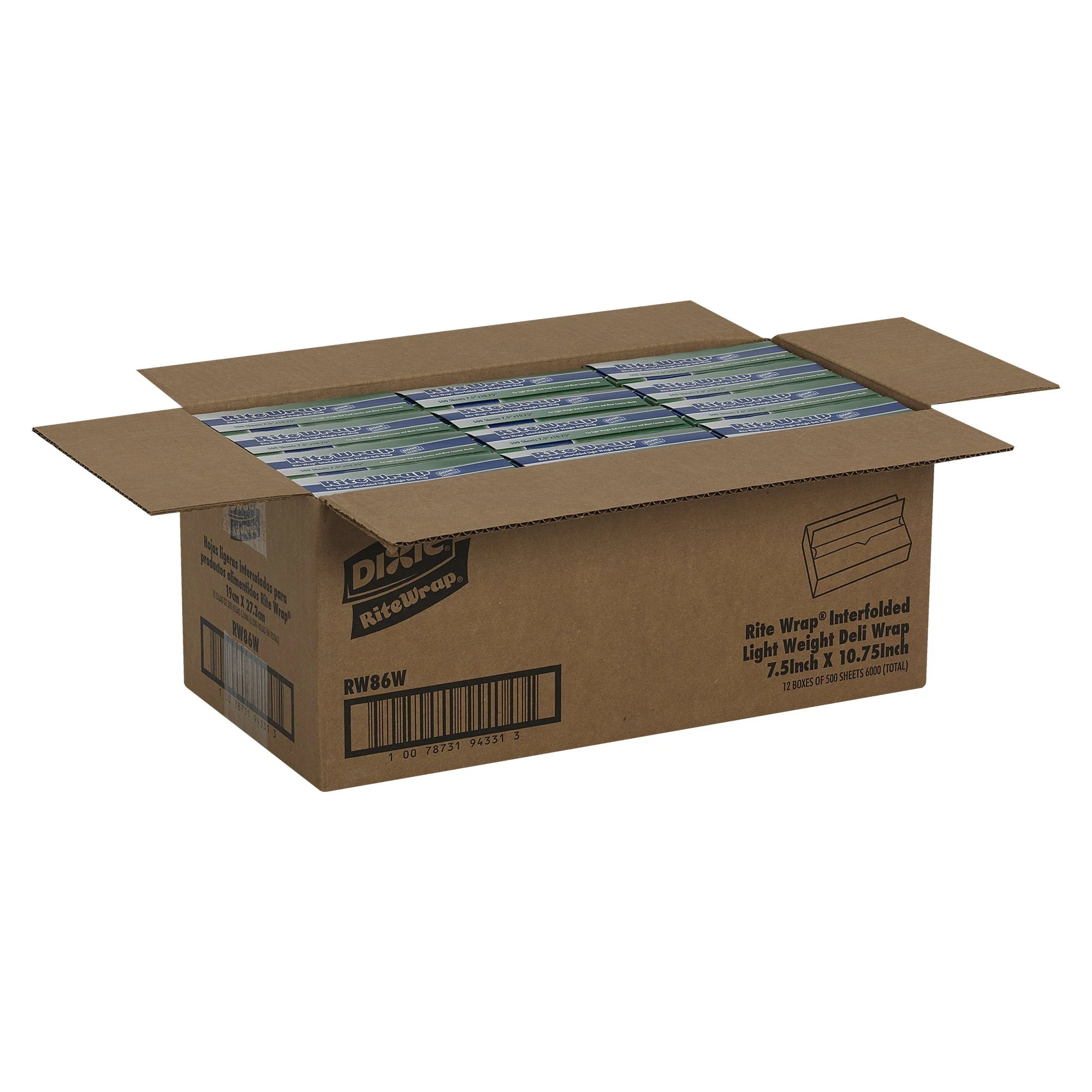 Wraps, Deli, 10.75 x 7.75 Inch, White, Light Weight,12 - 500 COUNT