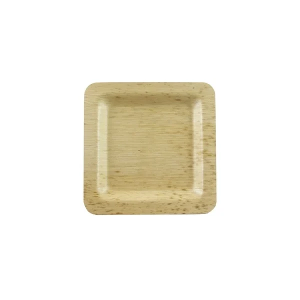 Plates, Double Layer Hot Food, 3.5 Inch, Bamboo Leaf, Natural, Grease Resistant, Biodegradeable, 3.5 Linear Inch,10 - 10 COUNT
