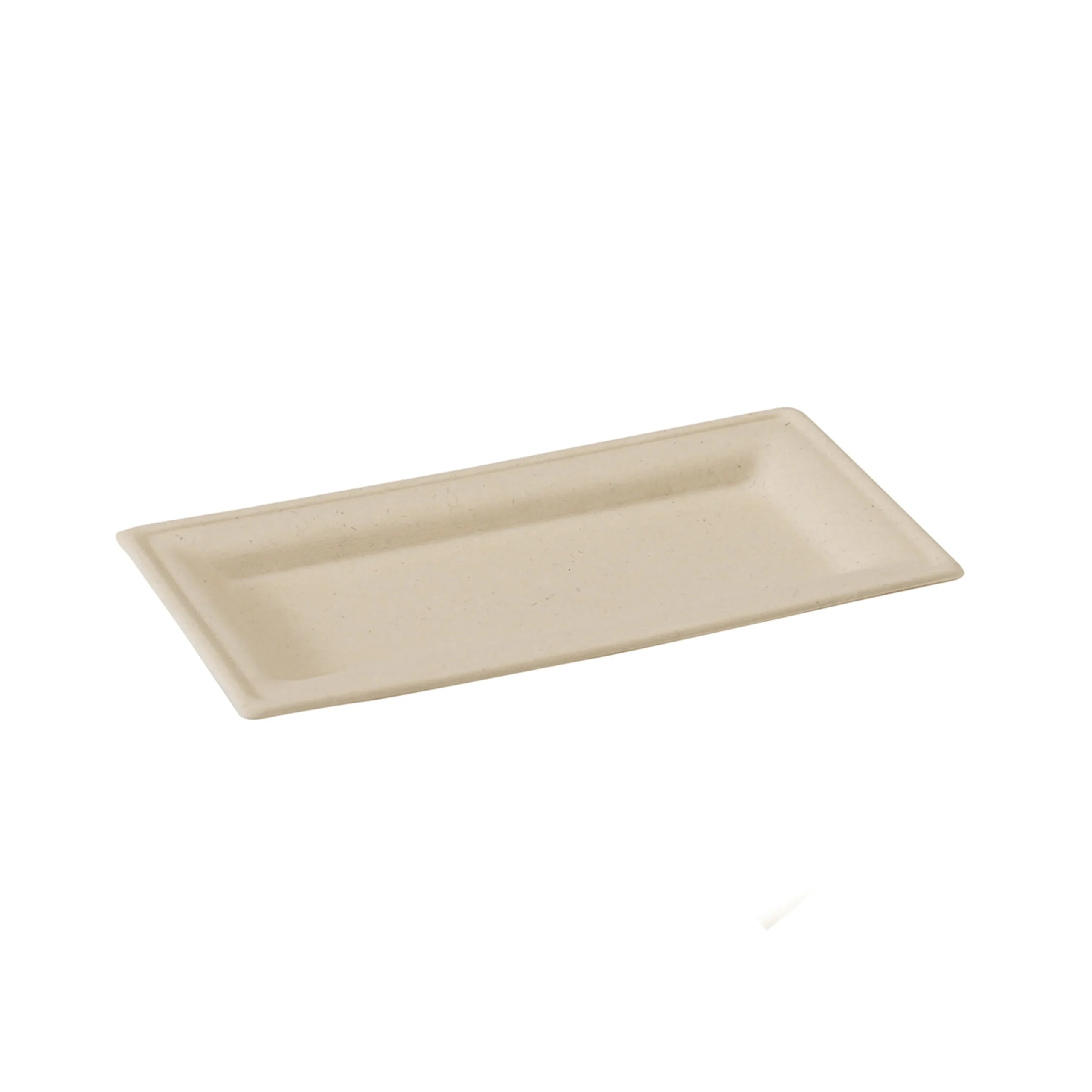 Plate, 10 x 5 Inch, Microwaveable Sugarcane, Brown, Rectangular, Biodegradeable,20 - 25 COUNT