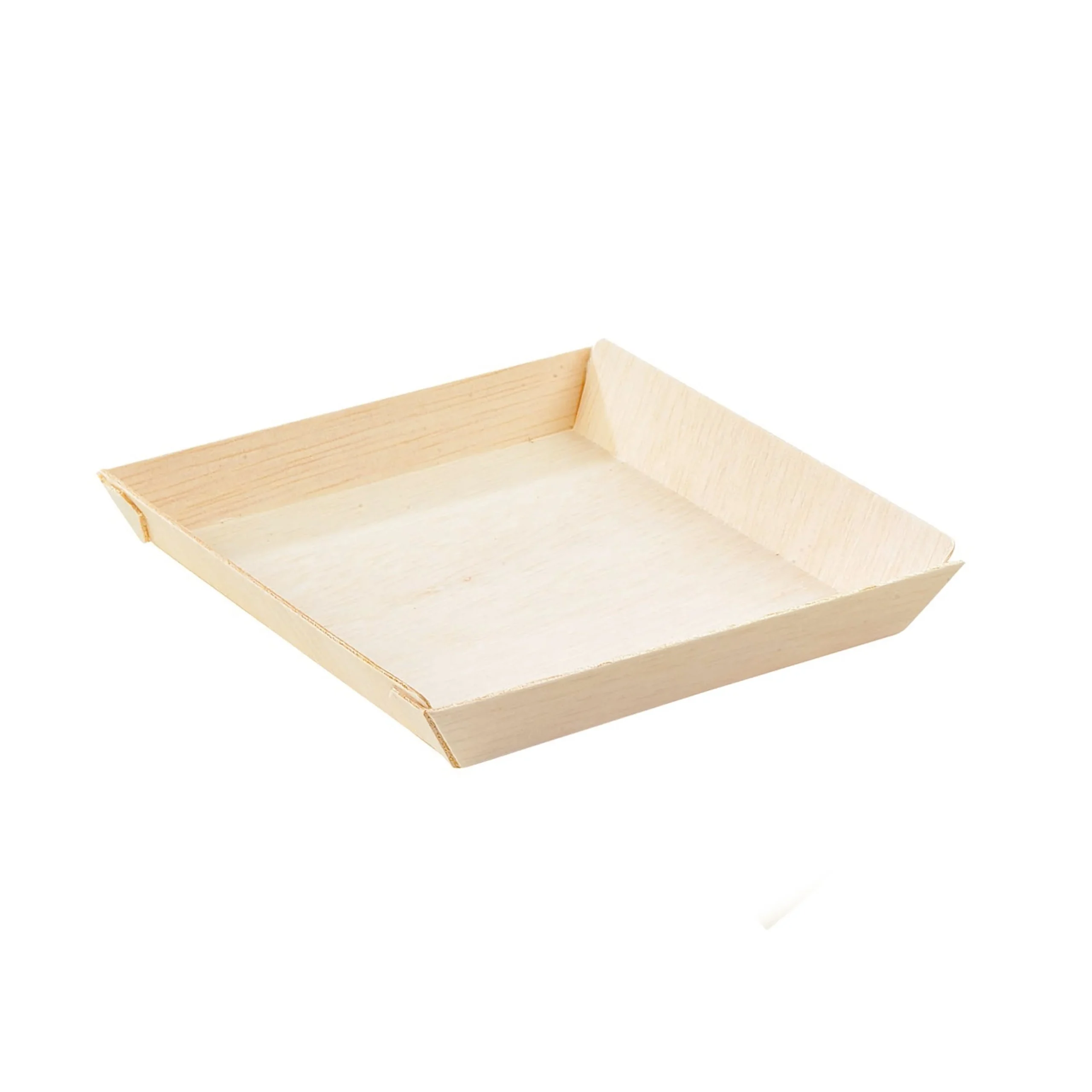 Dishes, 5.2 x 5.2 x 0.79 Inch 8 Ounce, Wood, Natural, Square, Biodegradeable, 8 Ounce,1 - 100 COUNT
