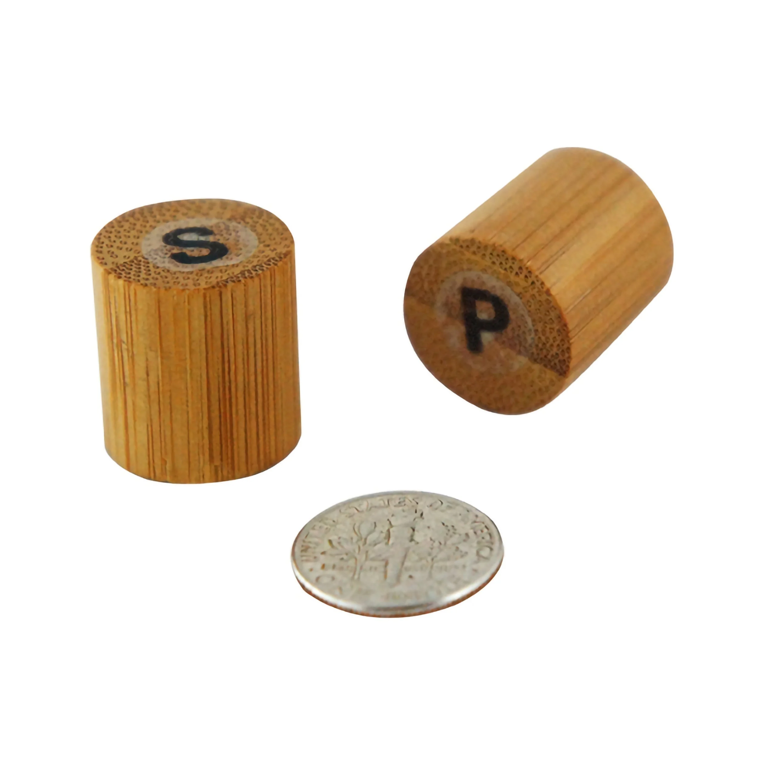 Shakers, Salt & Pepper, Mini, Natural, Bamboo,1 - 100 COUNT