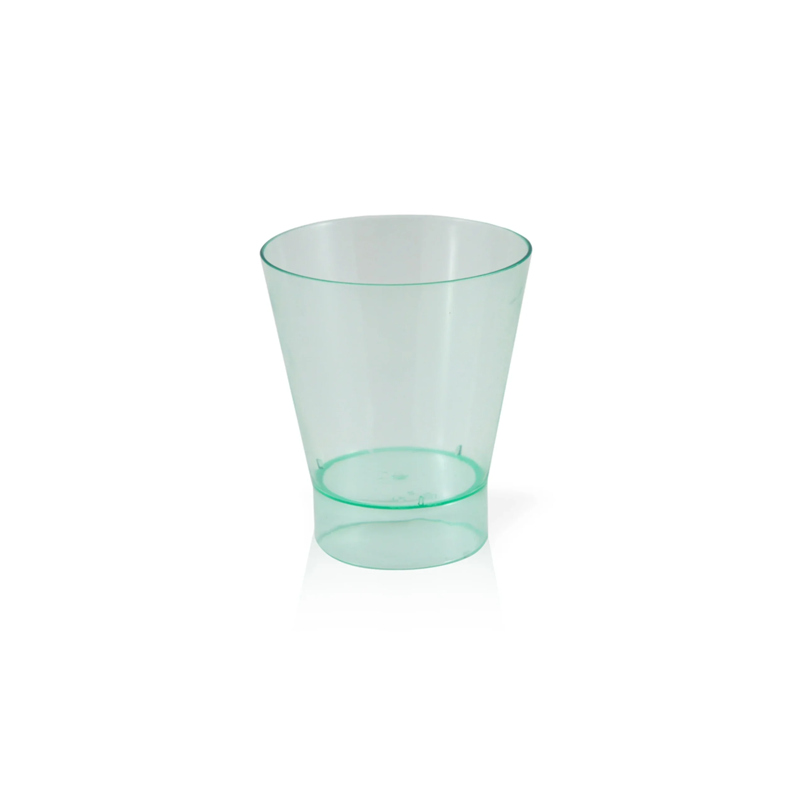 Cups, 6 Ounce, Plastic, Transparent Green, Recyclable, 6 Ounce,20 - 10 COUNT