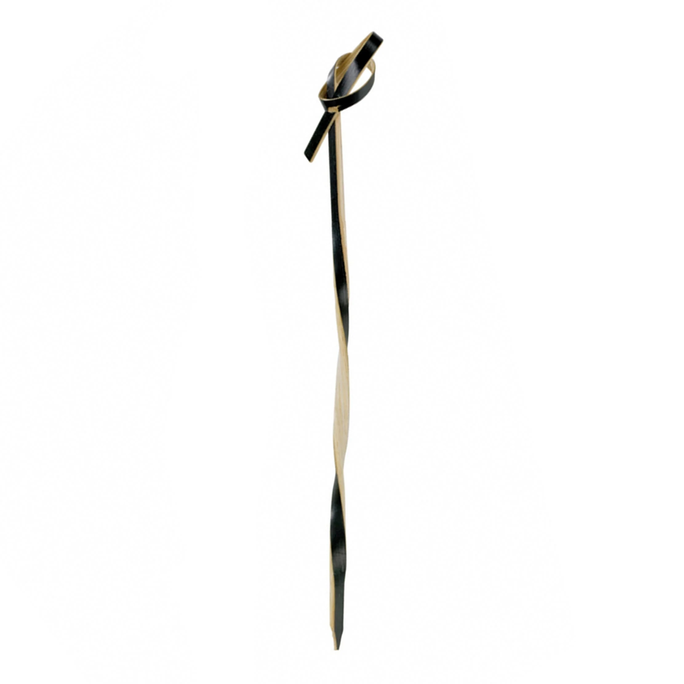 Skewers, Looped, Tingi 3.9 Inch, Bamboo, Black, with Twisted Stem, Biodegradable, 3.9 Linear Inch,20 - 100 COUNT