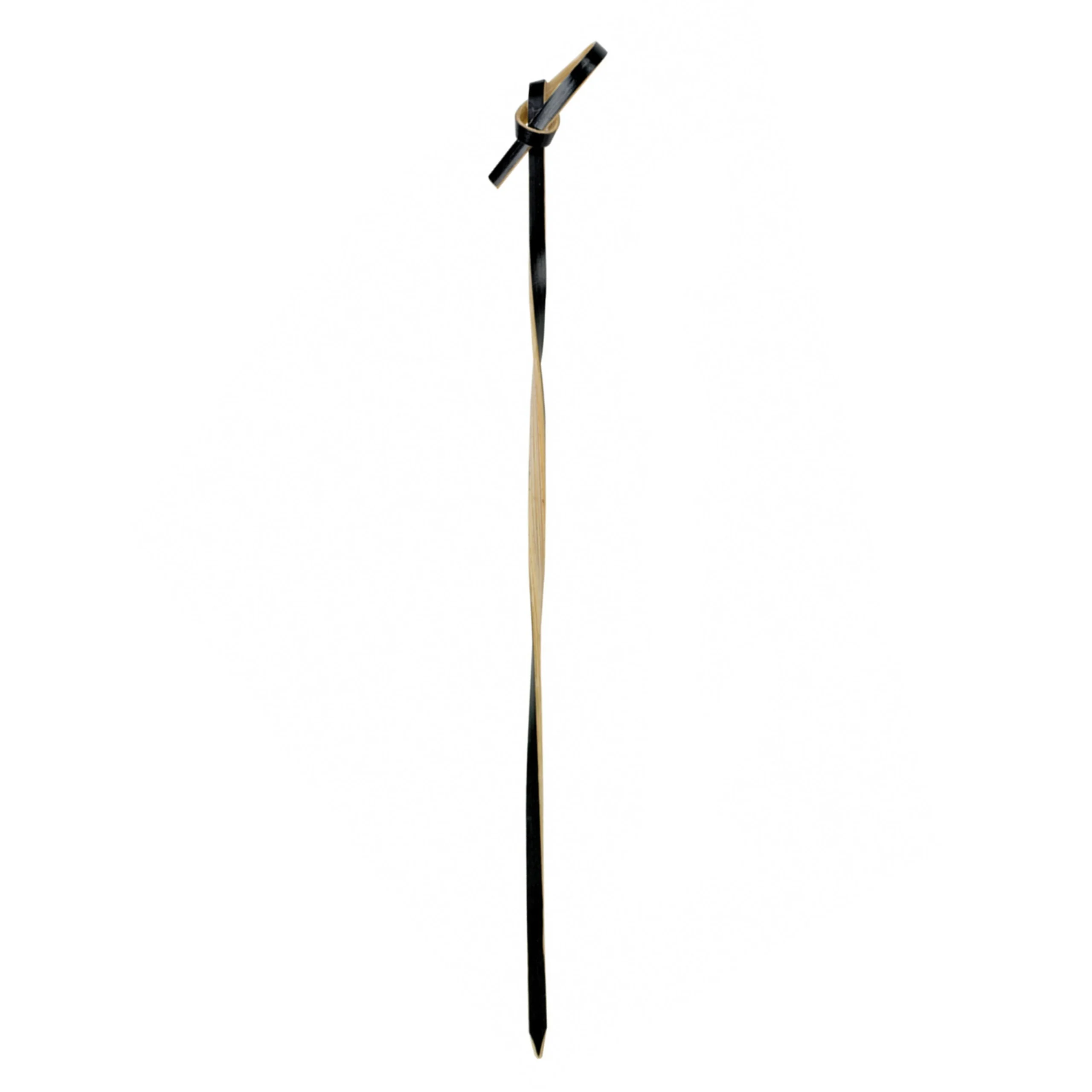 Skewers, Looped, Tingi 5.9 Inch, Bamboo, Black, with Twisted Stem, Biodegradable, 5.9 Linear Inch,20 - 100 COUNT