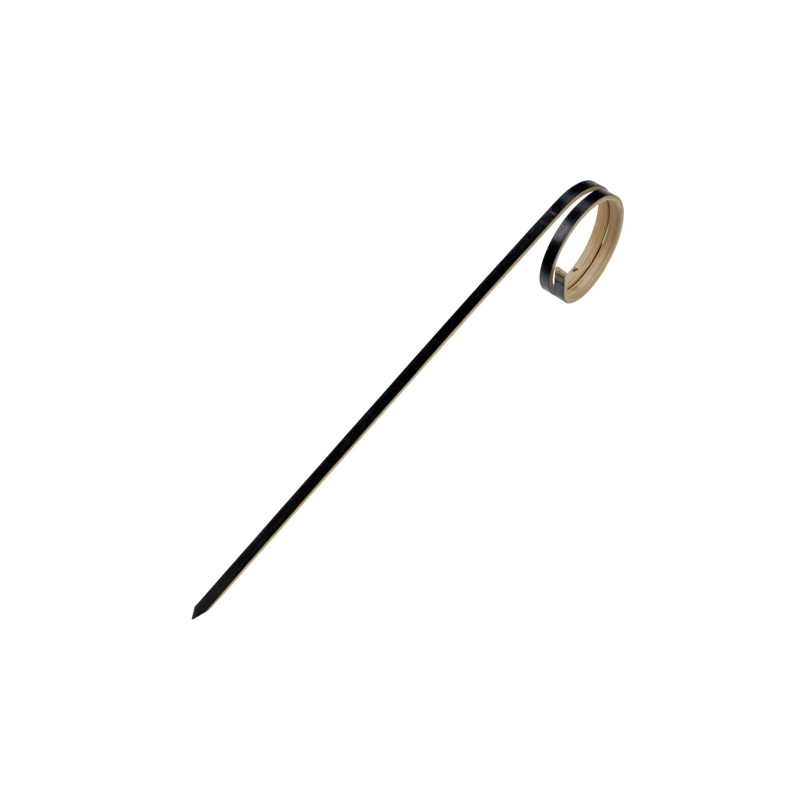 Skewers, 4.8 Inch, Bamboo, Black, with SIde Twist, Biodegradable, 4.8 Linear Inch,20 - 100 COUNT