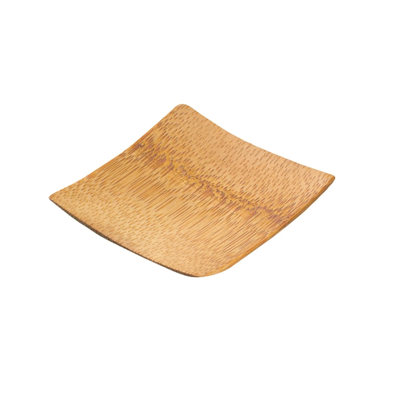 Dishes, Mini, 2.4 x 2.4 Inch, Bamboo, Natural, Square,6 - 24 COUNT